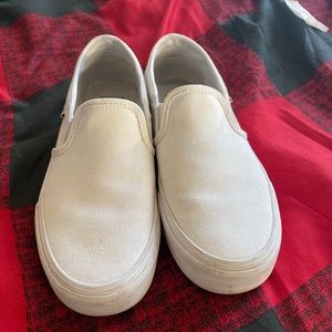White Slip-on Vans